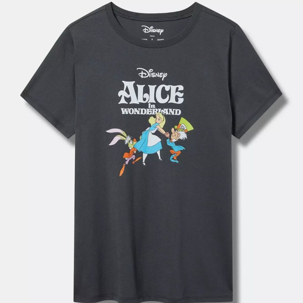 ❤️NWT TORRID TEE - DISNEY ALICE IN WONDERLAND MAD HATTER RABBIT TOP - PLUS SIZE